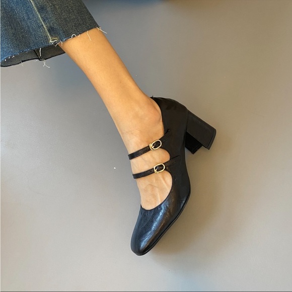 Dark brown / black Mary Jane heels - Picture 5 of 8